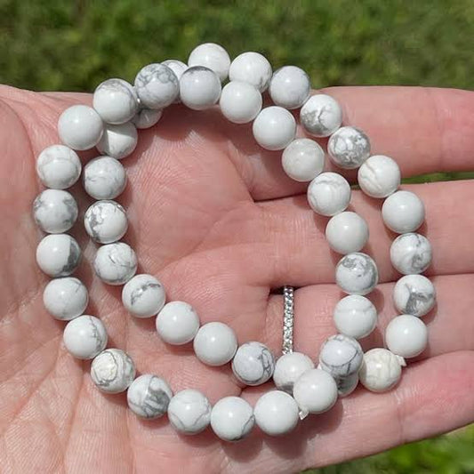 Natural Howlite 8mm Bracelet