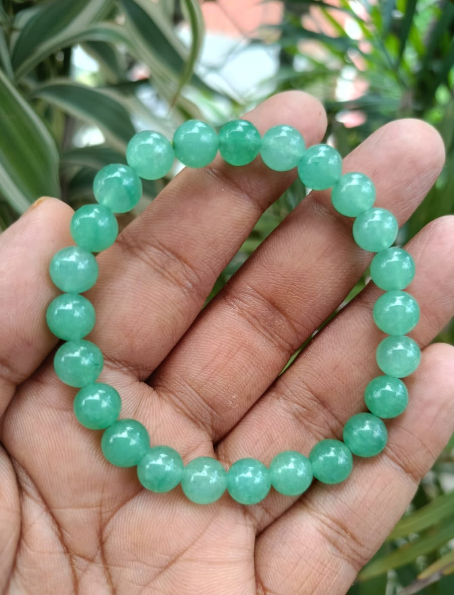 Natural Green Jade Bracelet 8mm